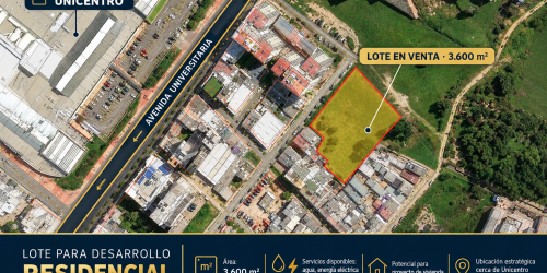 Mapa aéreo de lote residencial en venta
